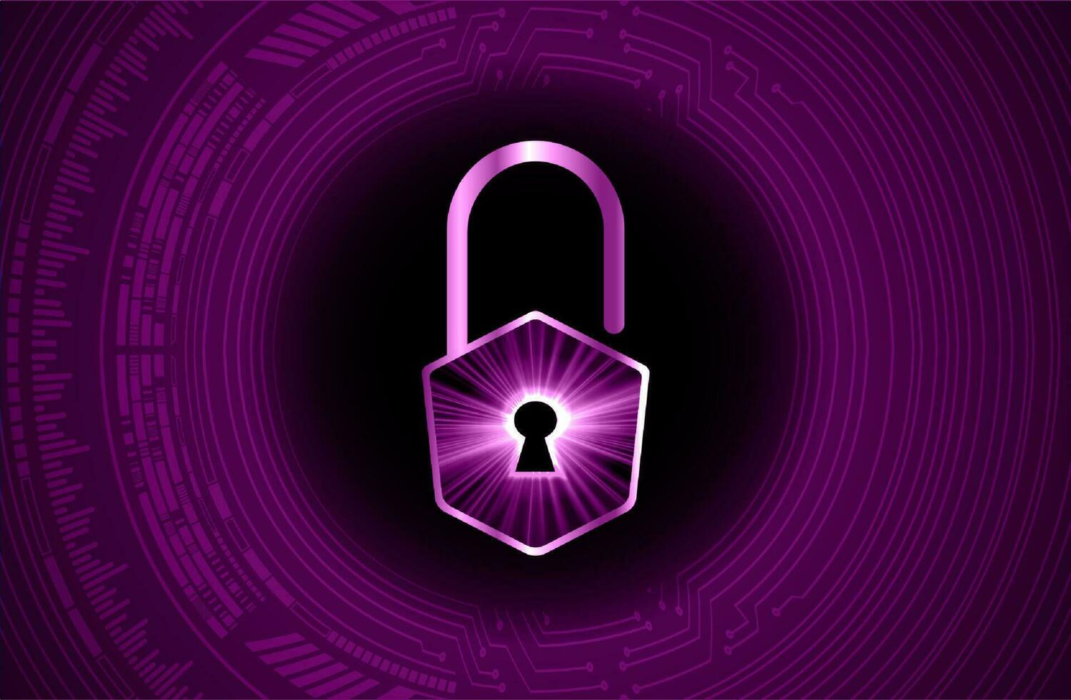 Modern Cybersecurity Technology Background with padlock vector