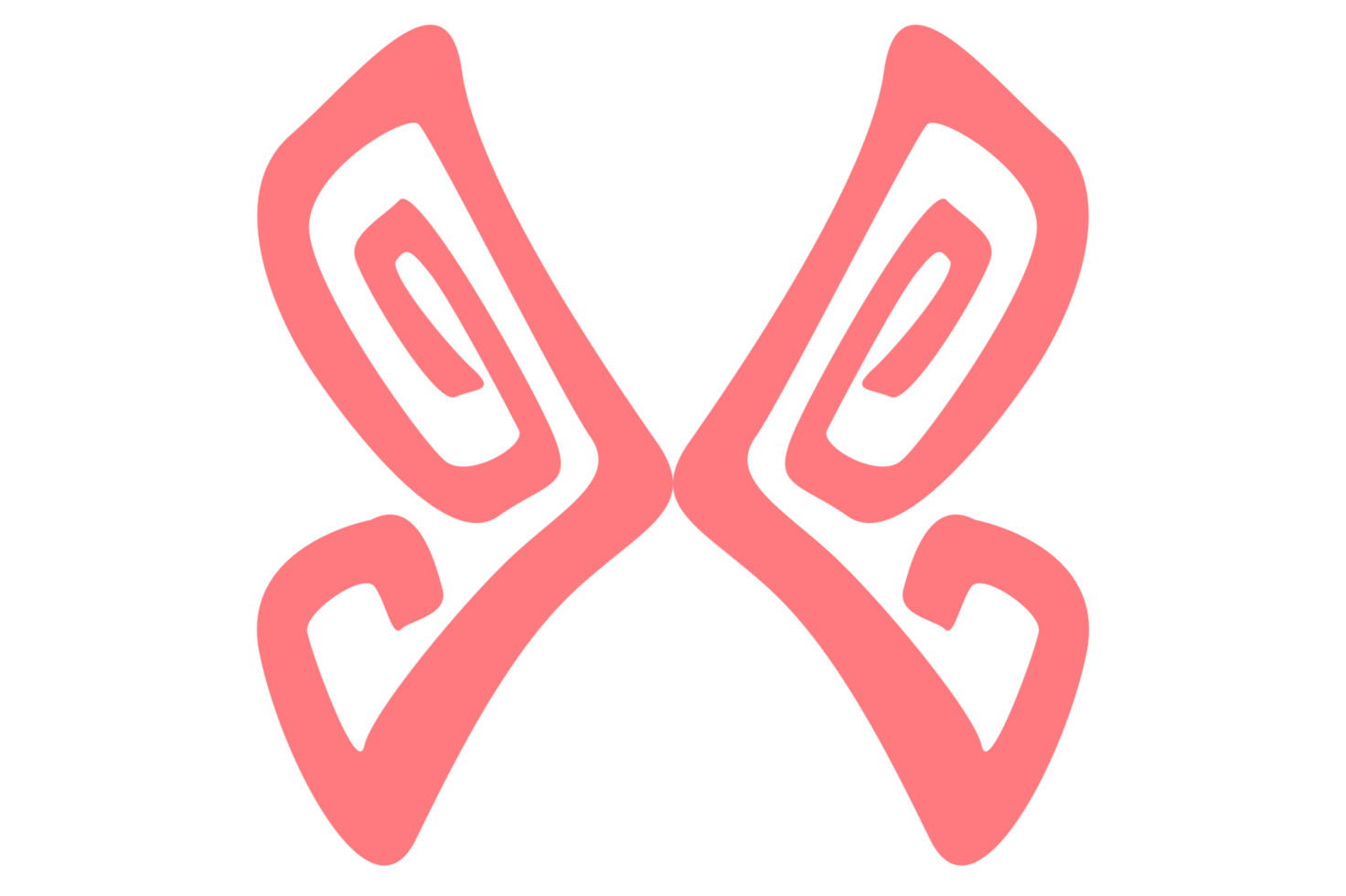 Simple Pink Butterfly Ornament With Transparent Background png