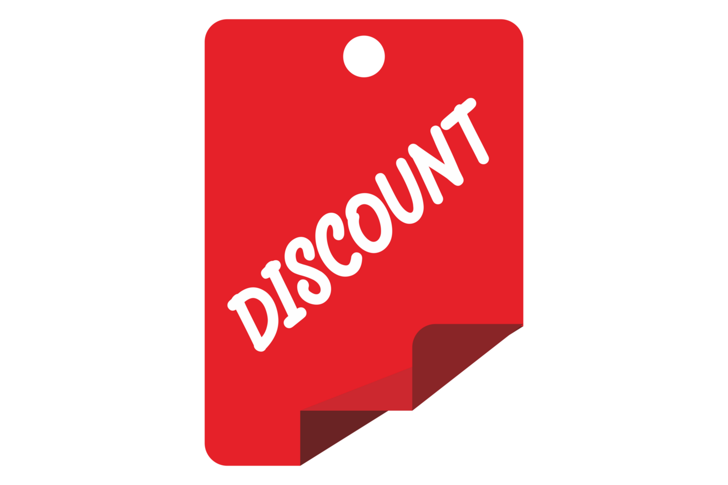 Red Discount Label Tag With Transparent Background png