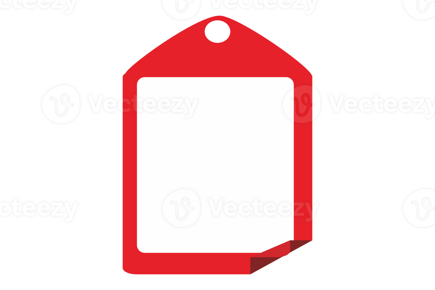 Blank Red Label Tag Sale With Transparent Background png