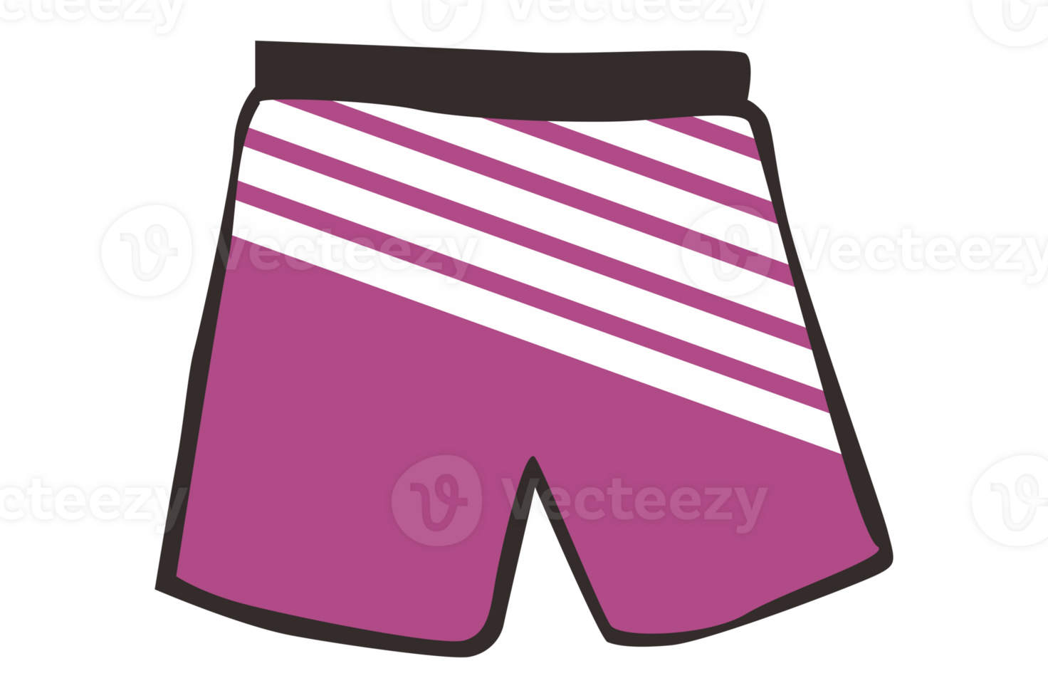 Shorts With Stripe Pattern On Transparent Background png
