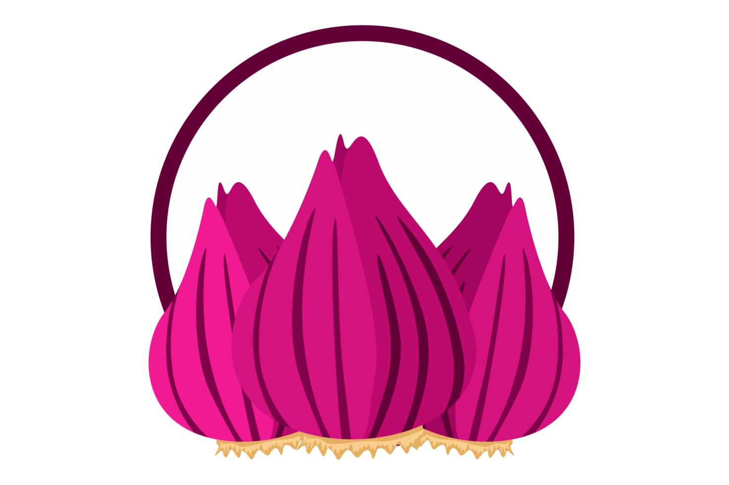 Red Onion Logo Icon On Transparent Background png