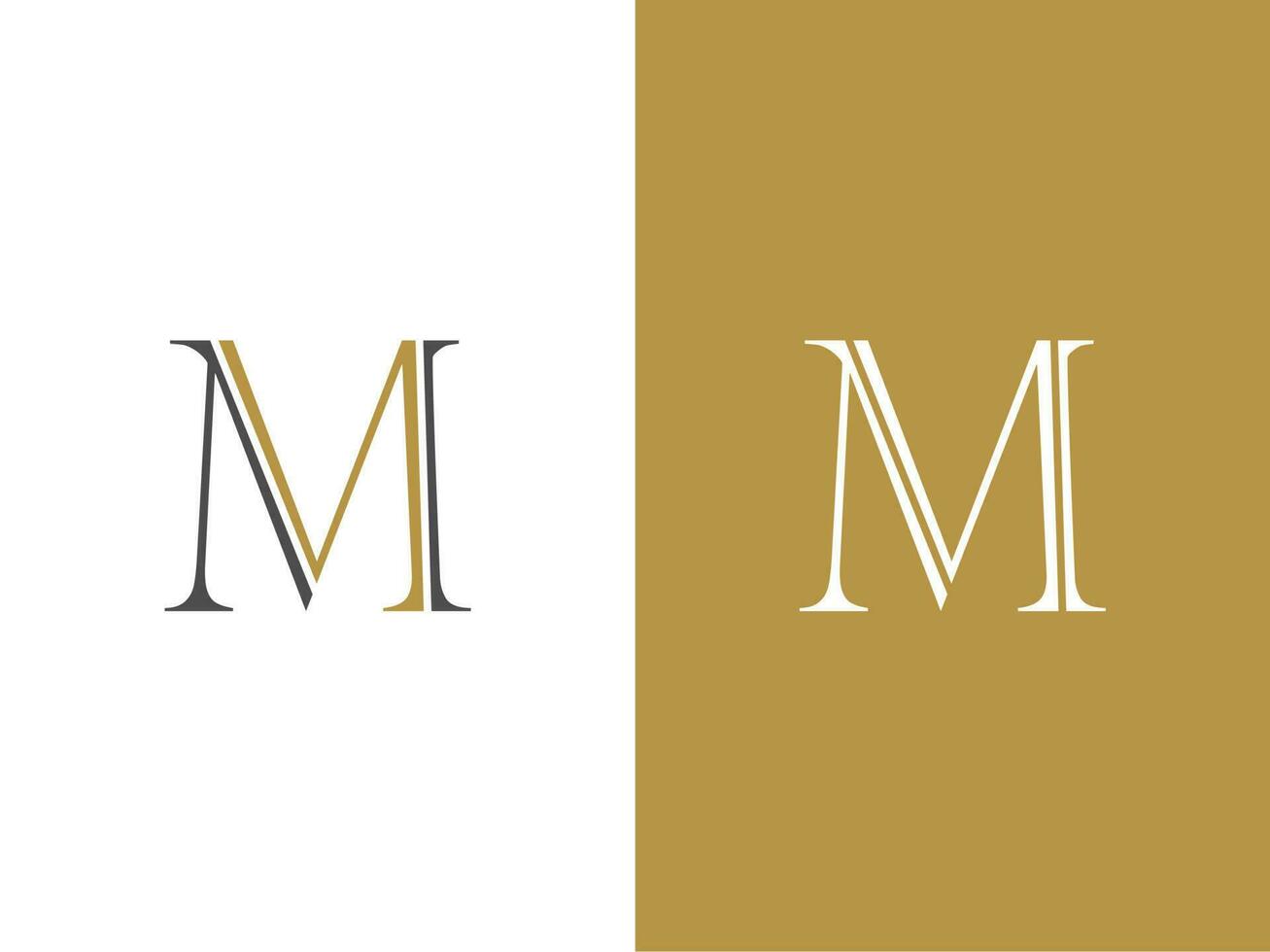 High End Metallic Brand Letter MM Logo