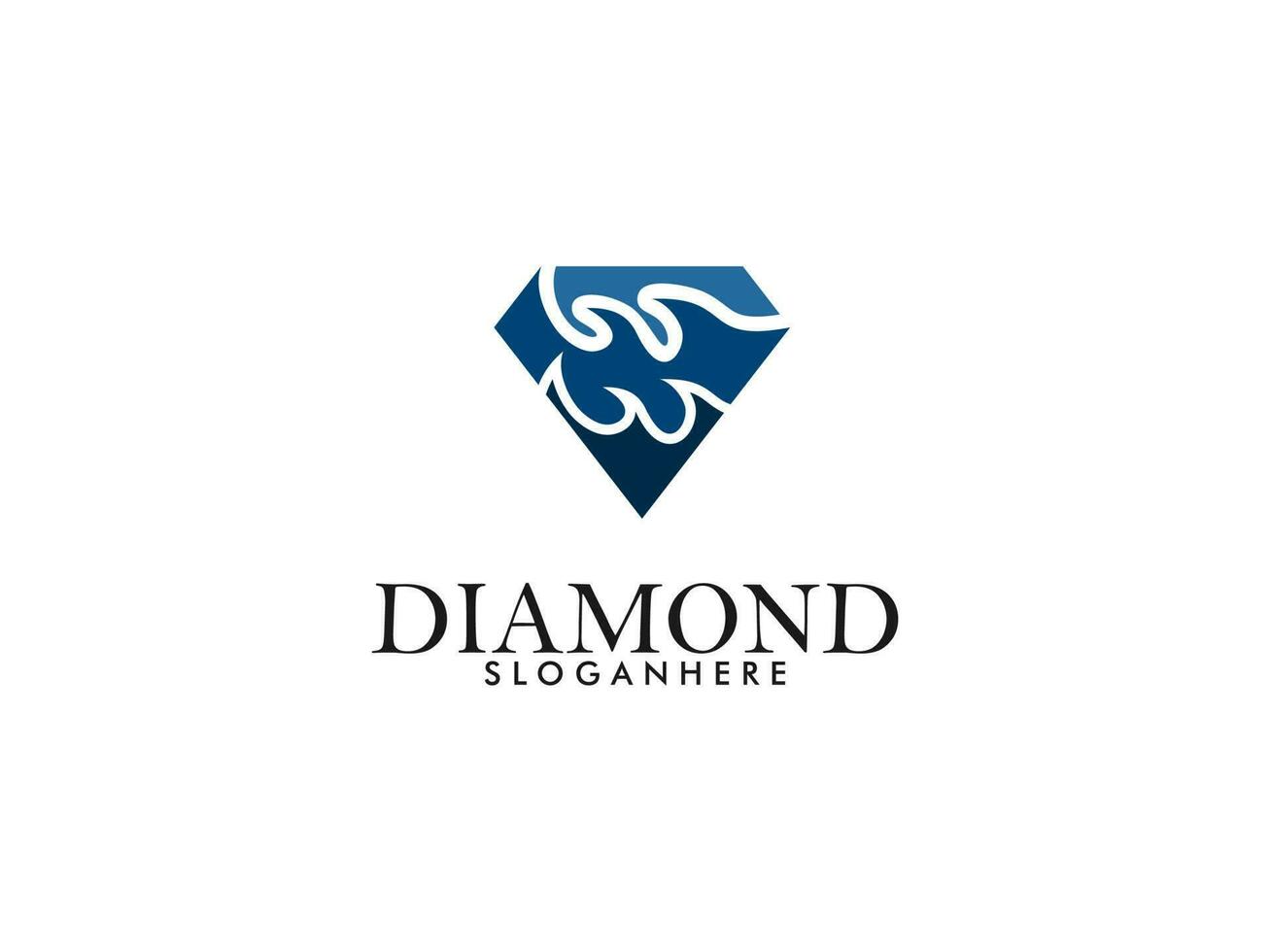 Creative Diamond Logo and Icon Design Template vector