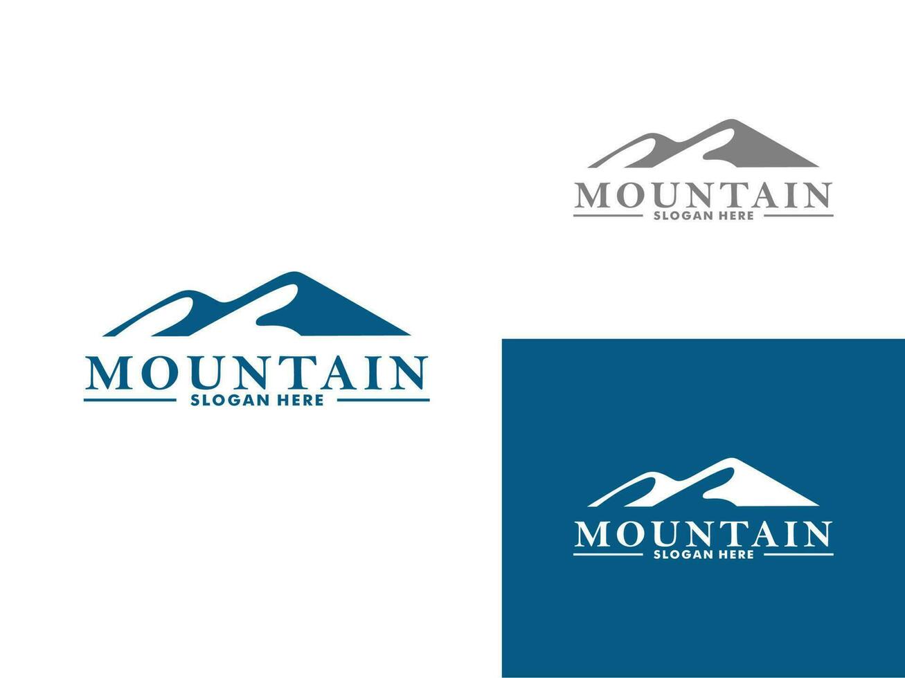 plantilla de vector de diseño de logotipo de montaña