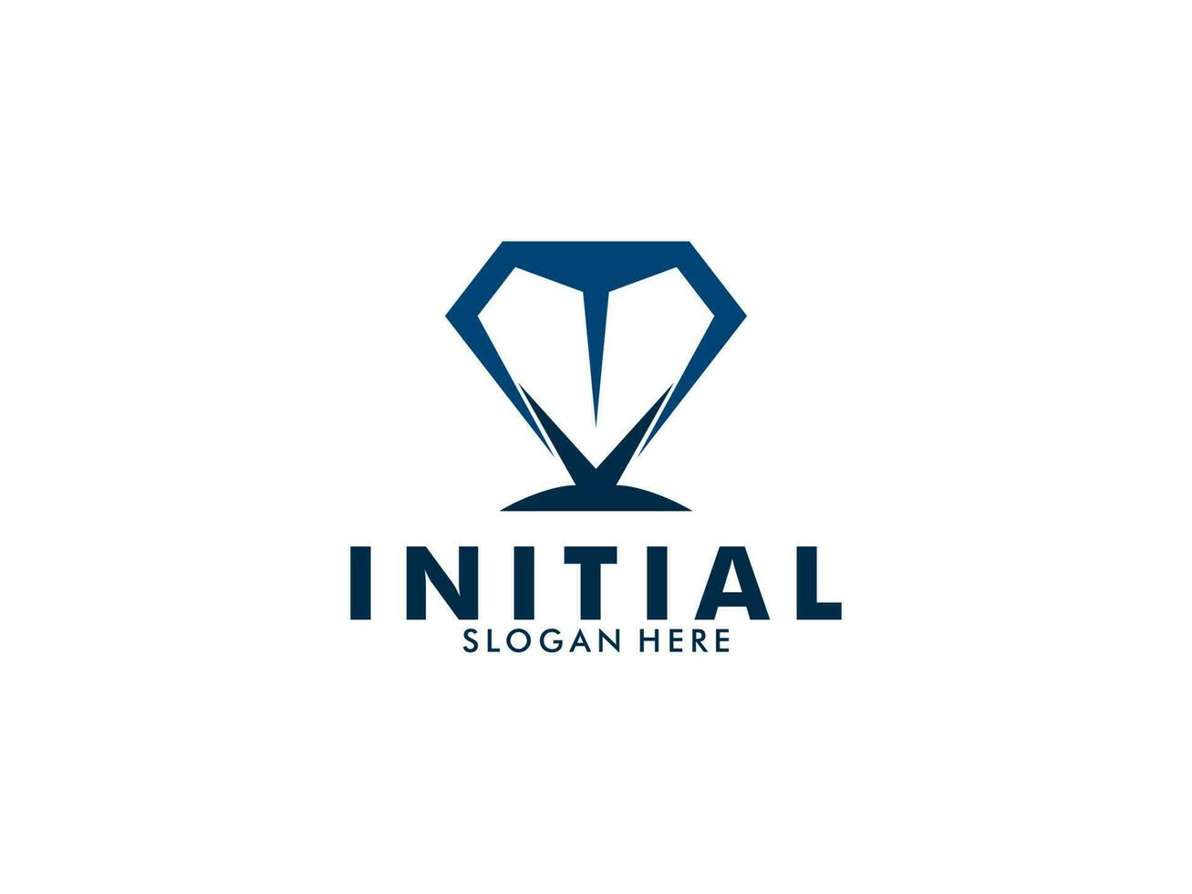 Initial Letter TV on Diamond shape logo vector