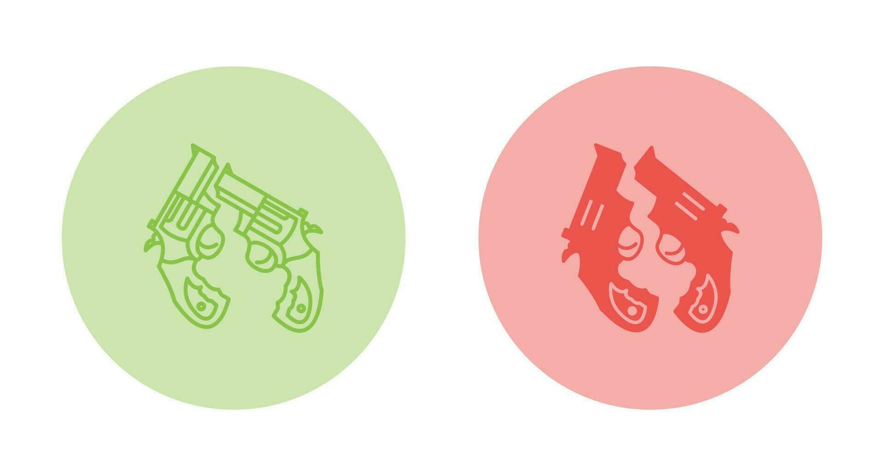 Two Guns Vector Icon