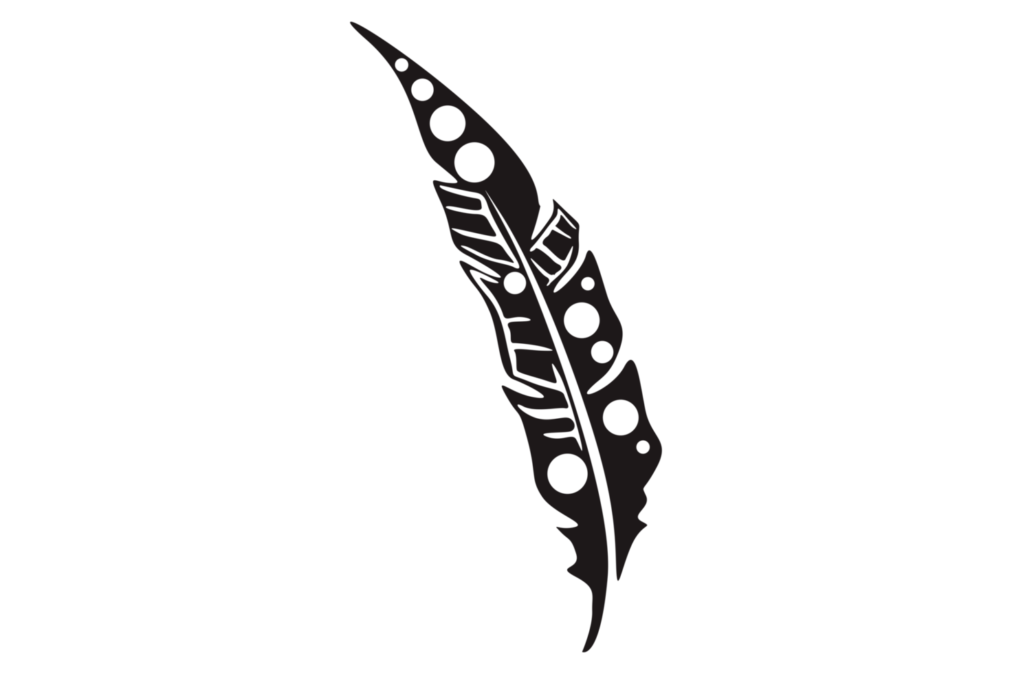 Black Bird Feathers Ornament With Transparent Background png