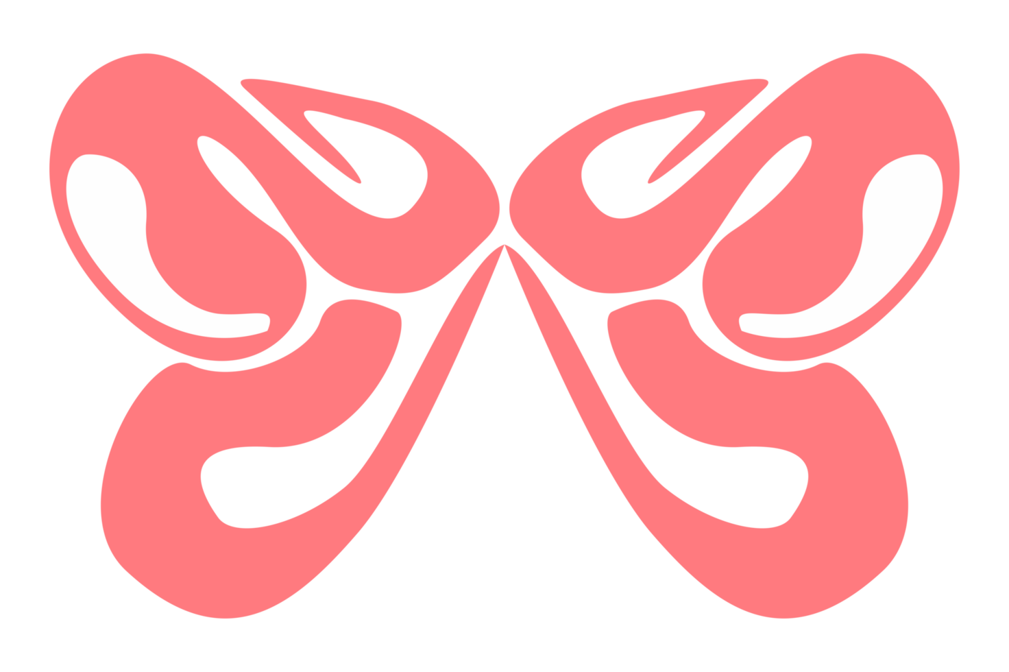 Simple Pink Butterfly Ornament With Transparent Background png