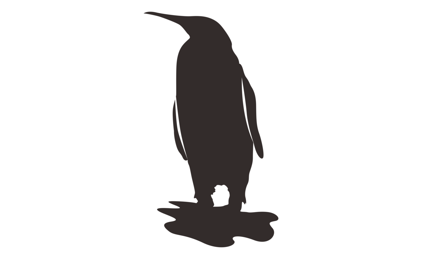 Penguin Silhouette On Transparent Background png