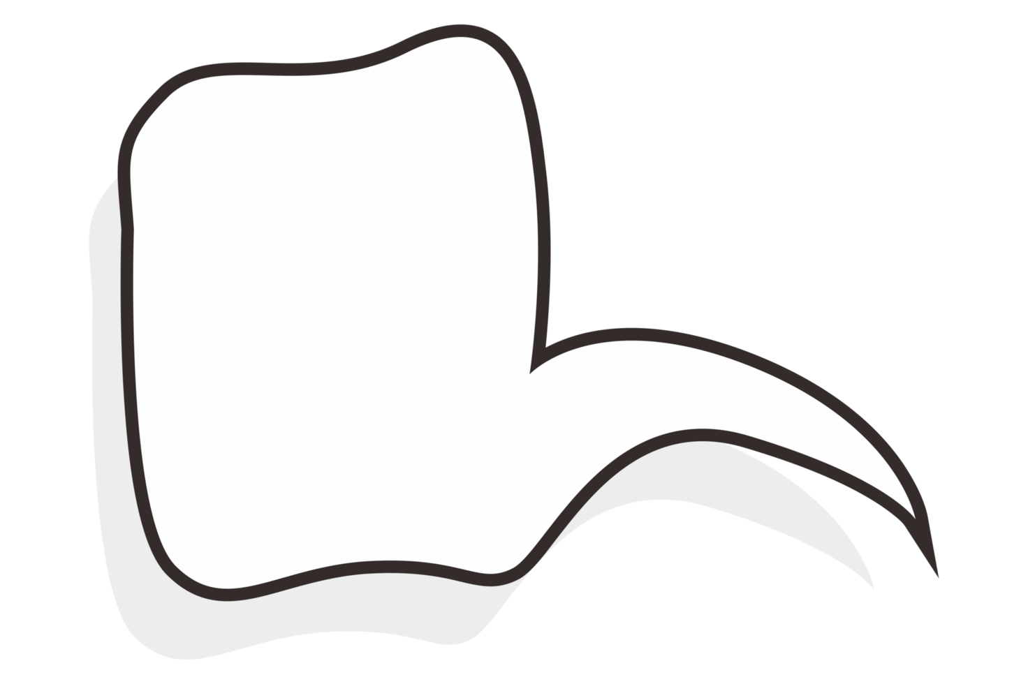 White chat balloon With Transparent Background png