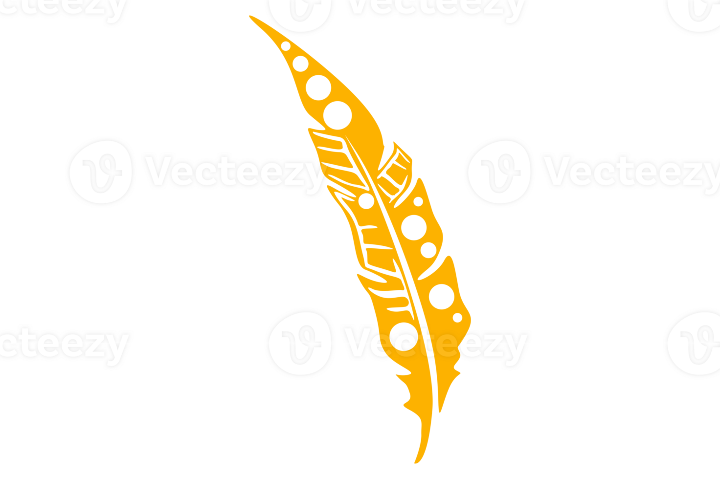 Yellow Bird Feathers Ornament With Transparent Background png