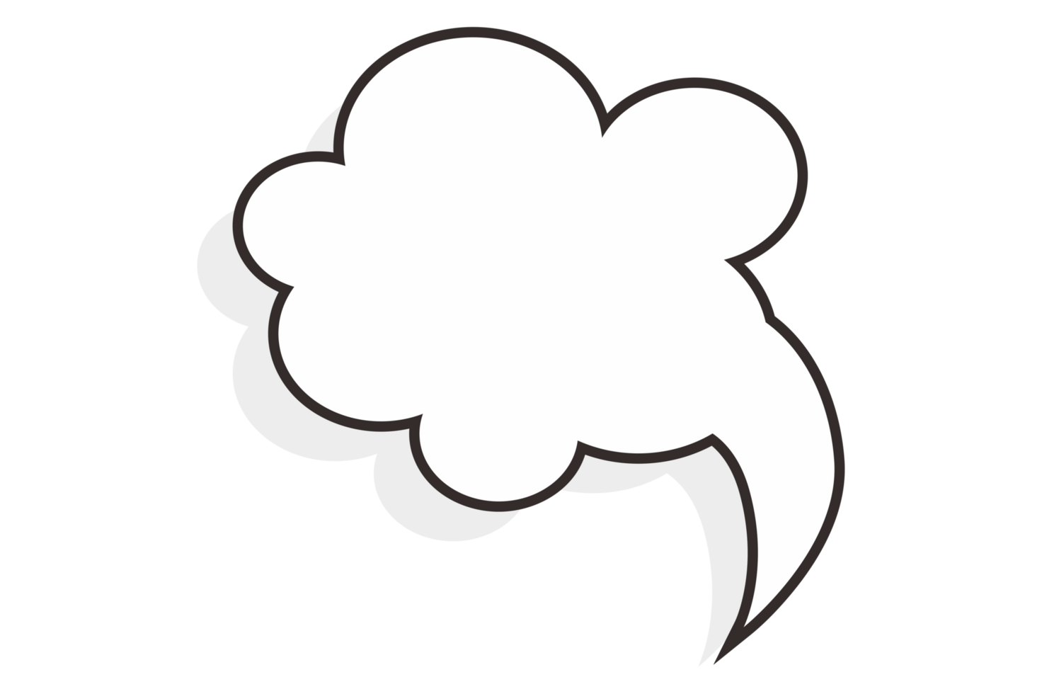 White chat balloon With Transparent Background png