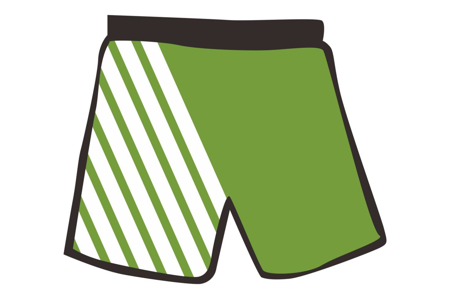 Shorts With Stripe Pattern On Transparent Background png