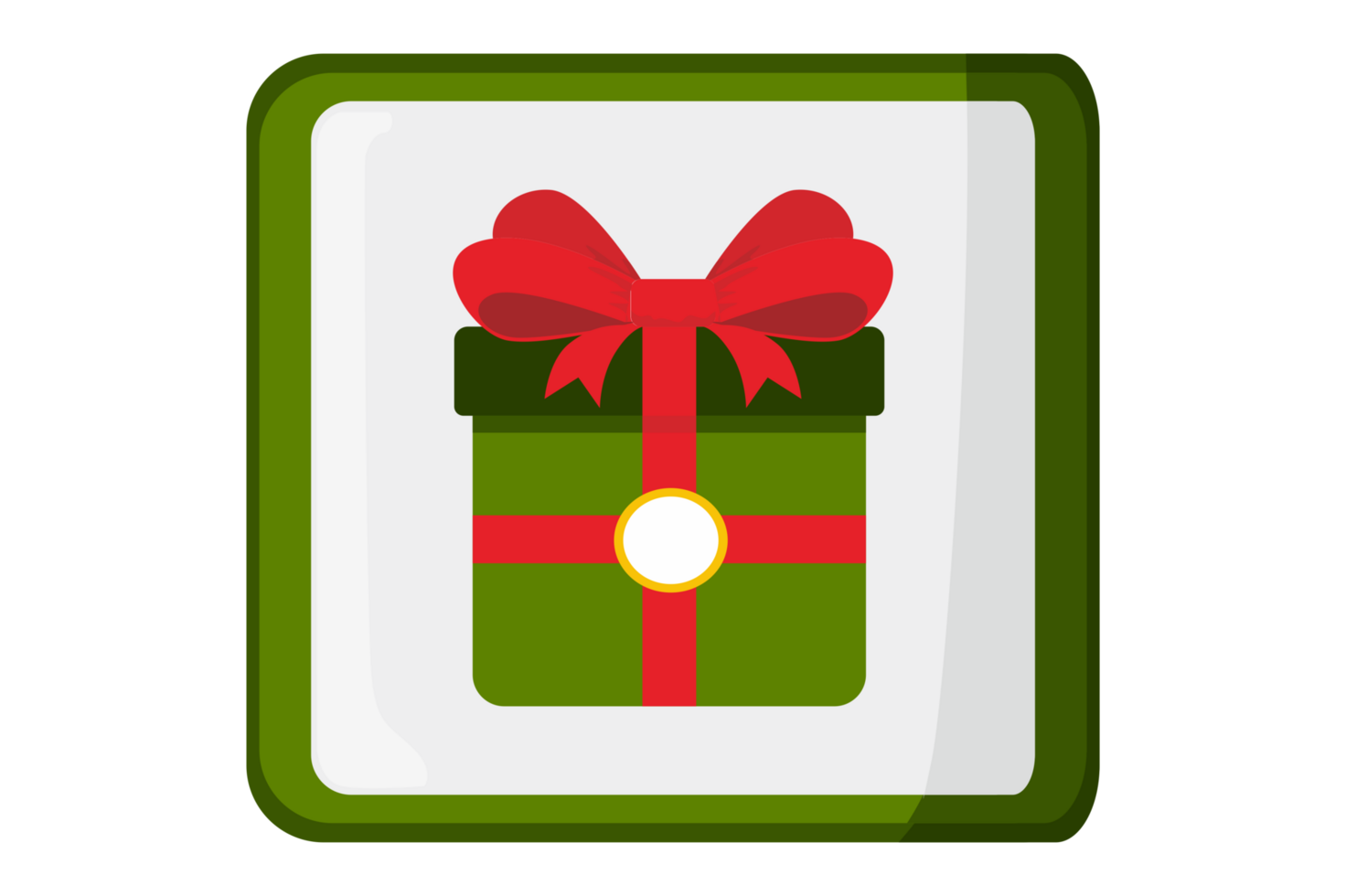 Christmas Gift Box Icon With Transparent Background png