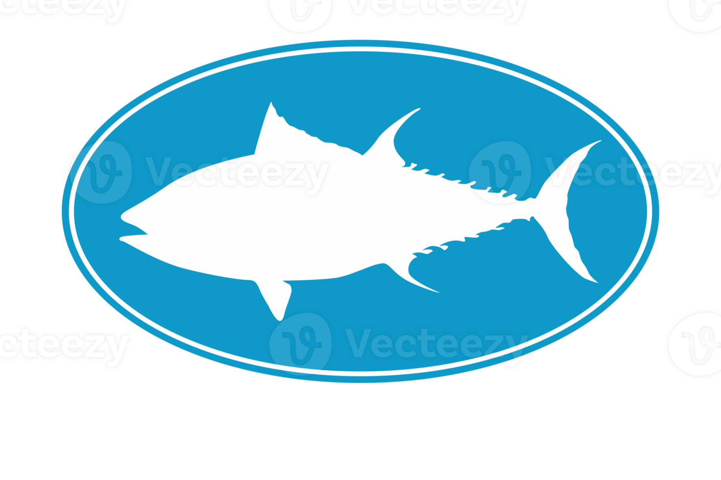 Tuna Silhouette Fish Logo Icon With Transparent Background png