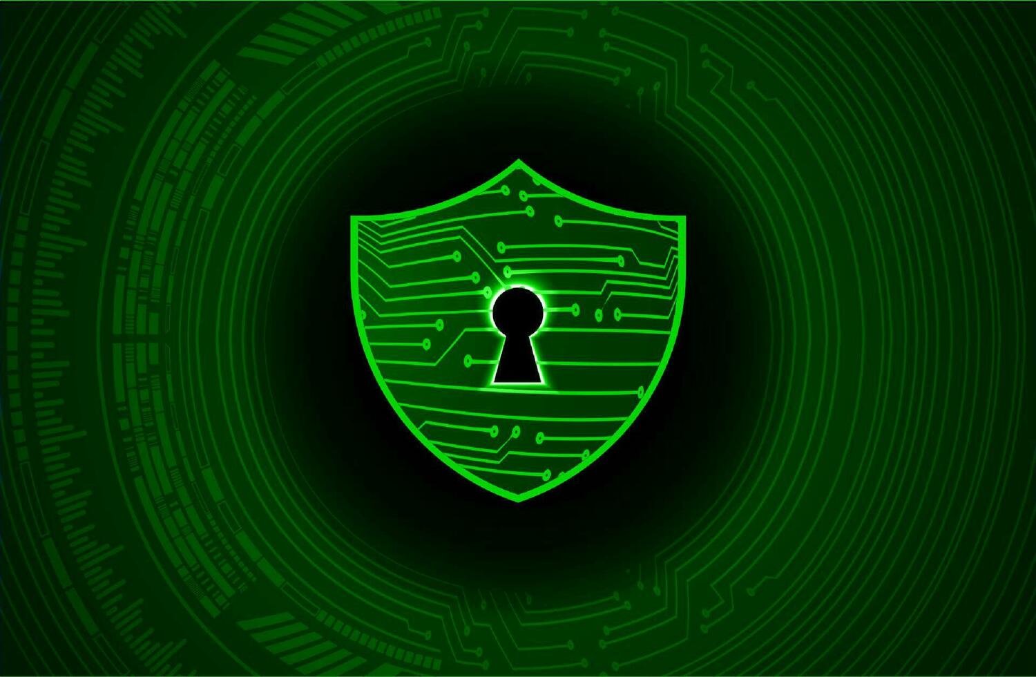 Modern Cybersecurity Technology Background with shield vector