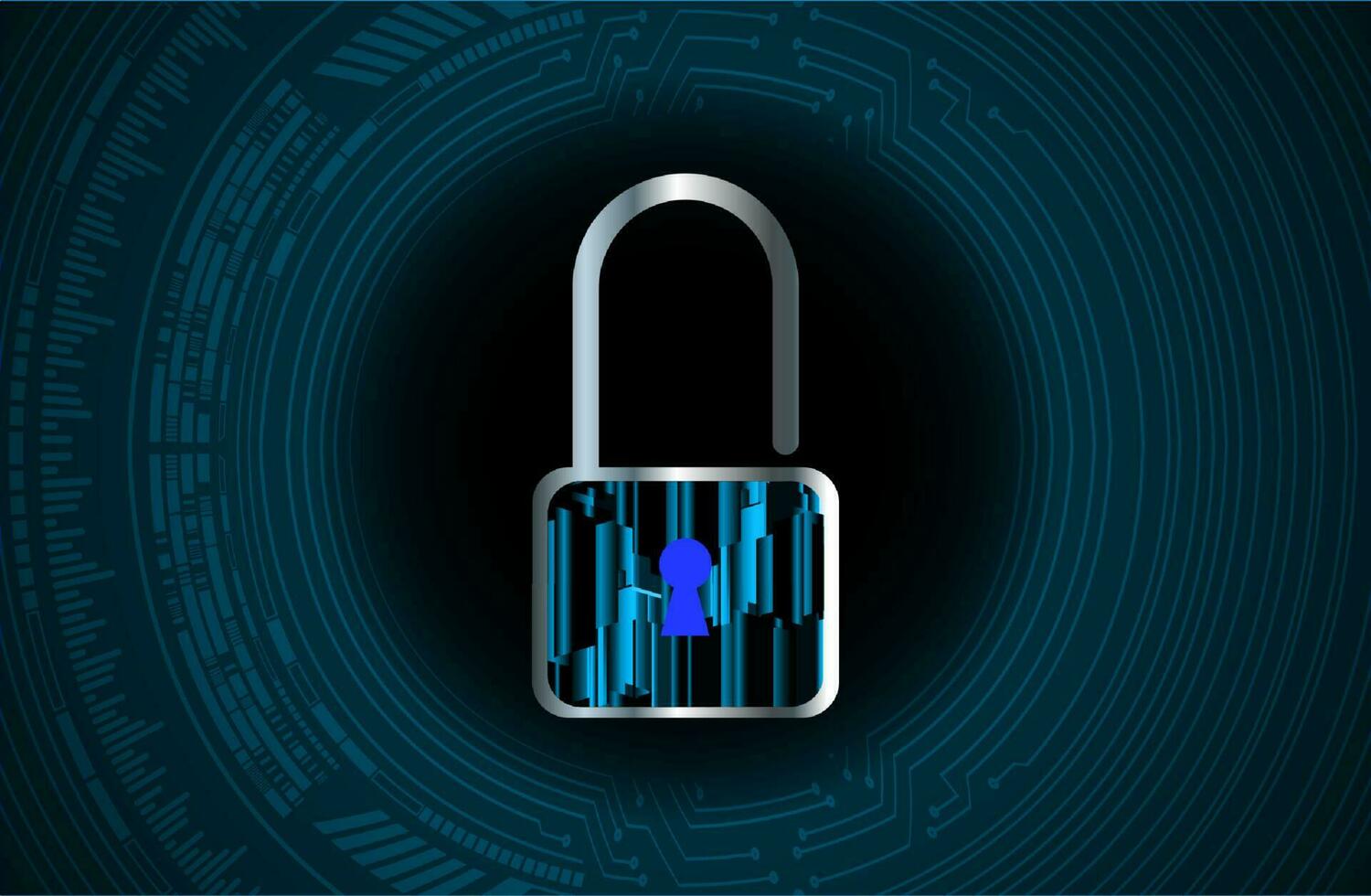 Modern Cybersecurity Technology Background with padlock vector