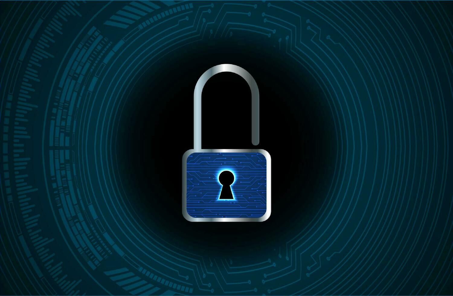 Modern Cybersecurity Technology Background with padlock vector