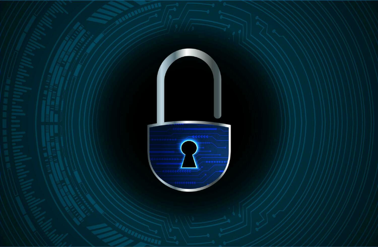Modern Cybersecurity Technology Background with padlock vector