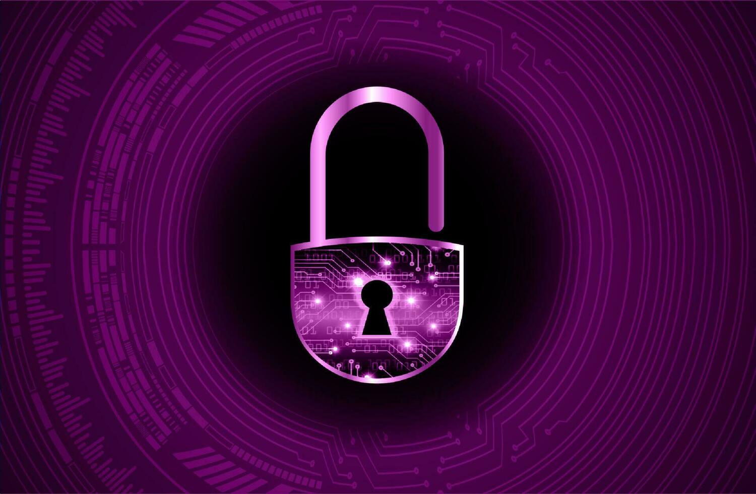 Modern Cybersecurity Technology Background with padlock vector