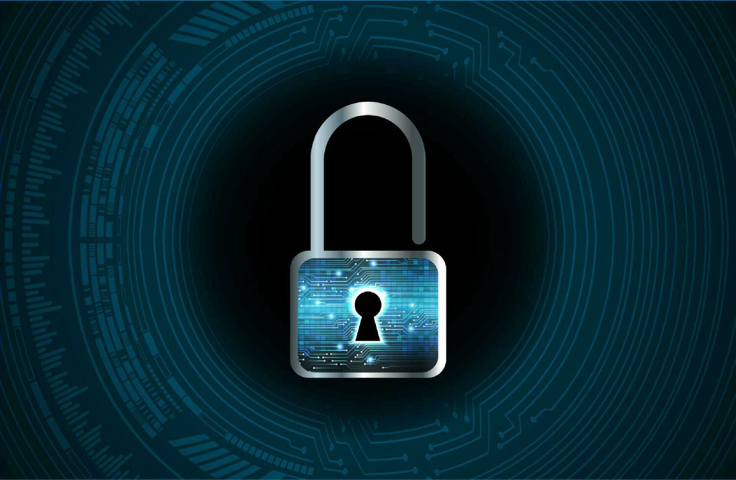 Modern Cybersecurity Technology Background with padlock vector