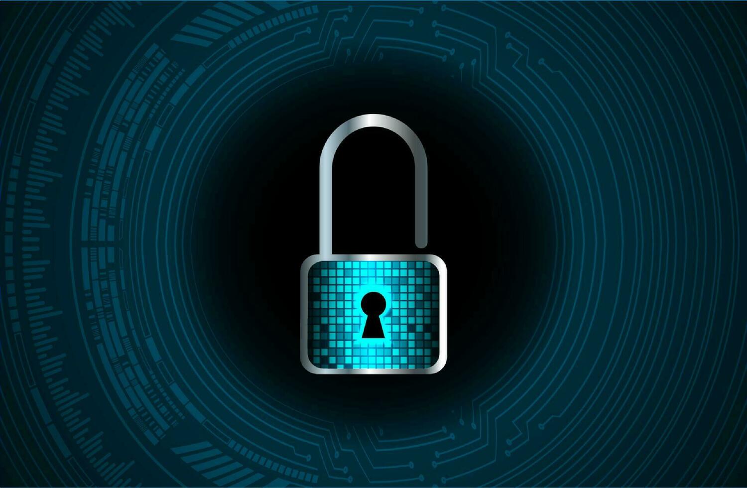 Modern Cybersecurity Technology Background with padlock vector