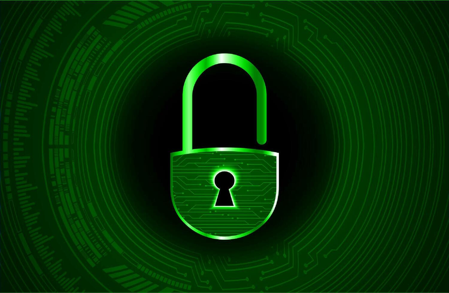 Modern Cybersecurity Technology Background with padlock vector