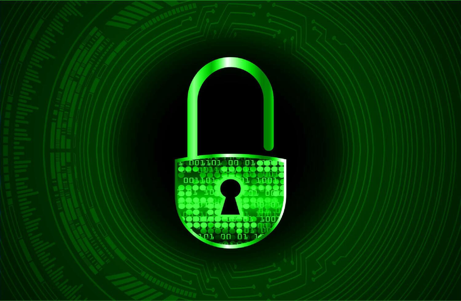 Modern Cybersecurity Technology Background with padlock vector