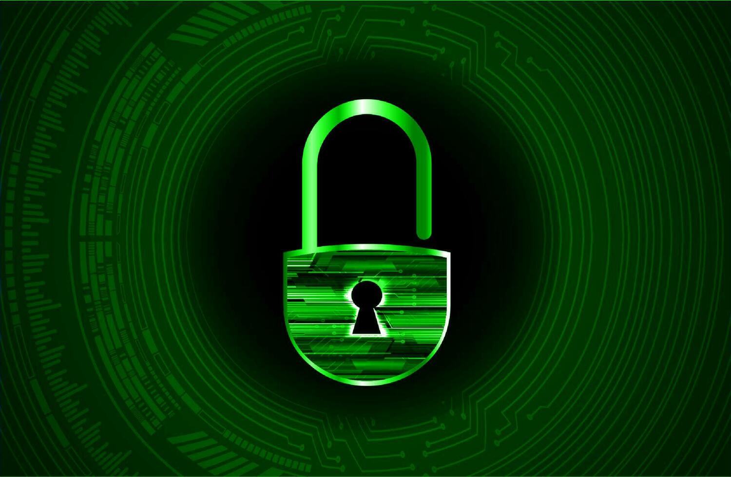 Modern Cybersecurity Technology Background with padlock vector