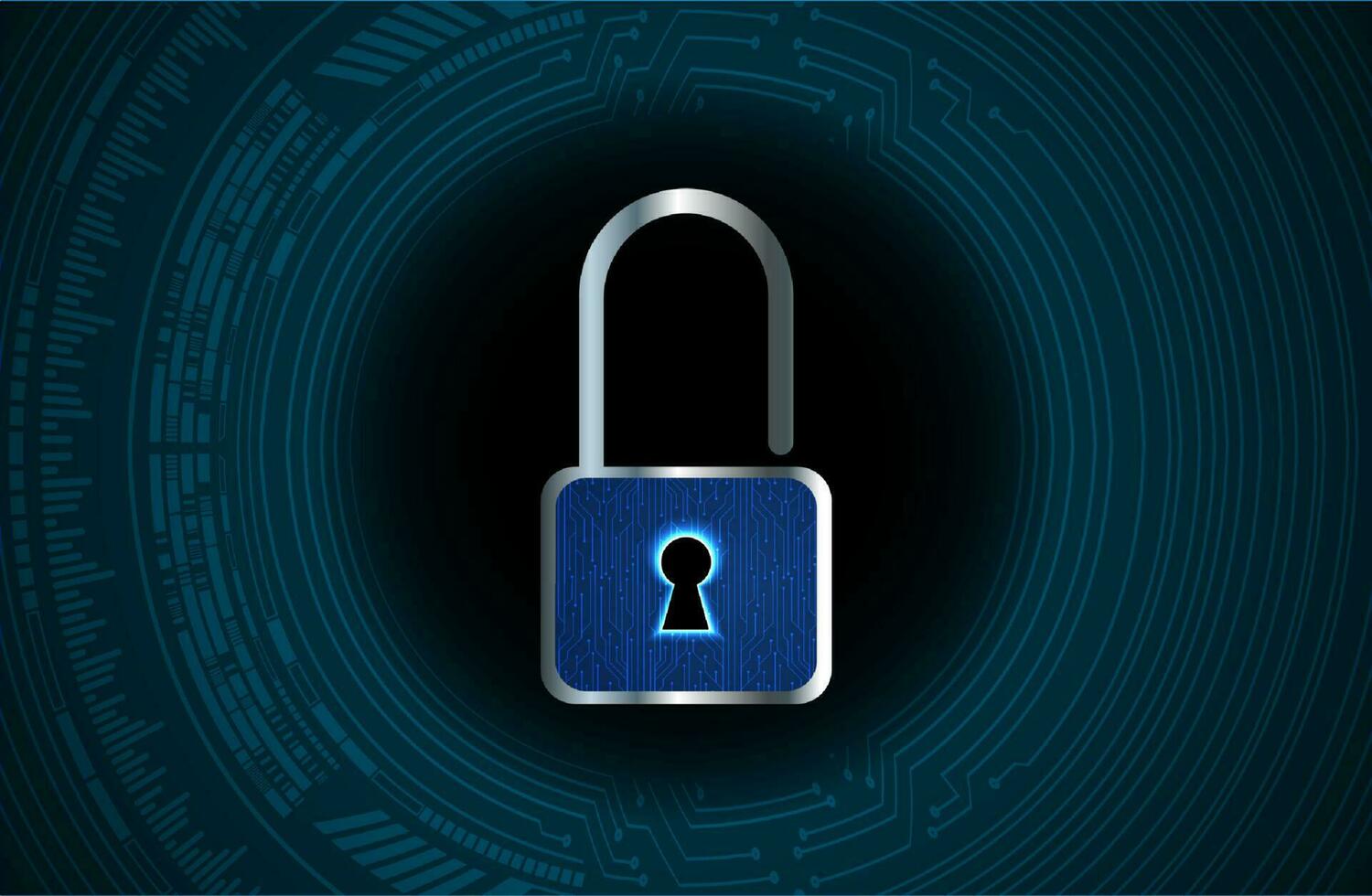 Modern Cybersecurity Technology Background with padlock vector