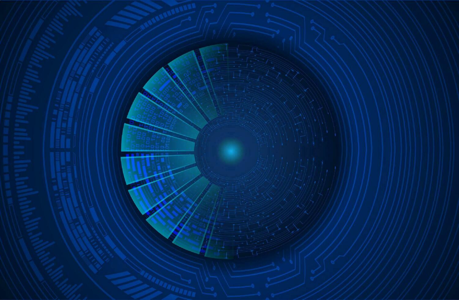 Modern Cybersecurity Eye on Technology Background vector