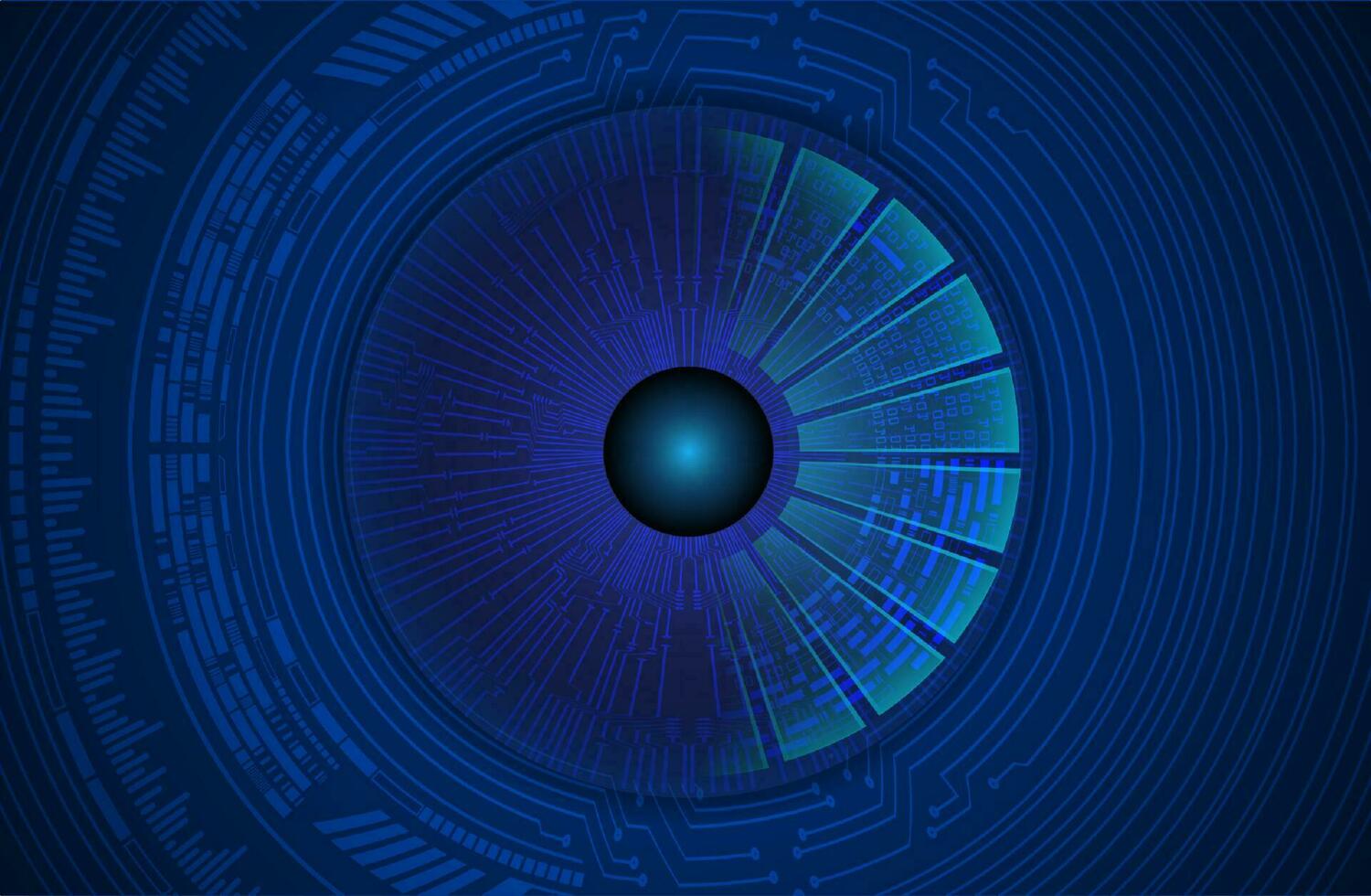 Modern Cybersecurity Eye on Technology Background vector