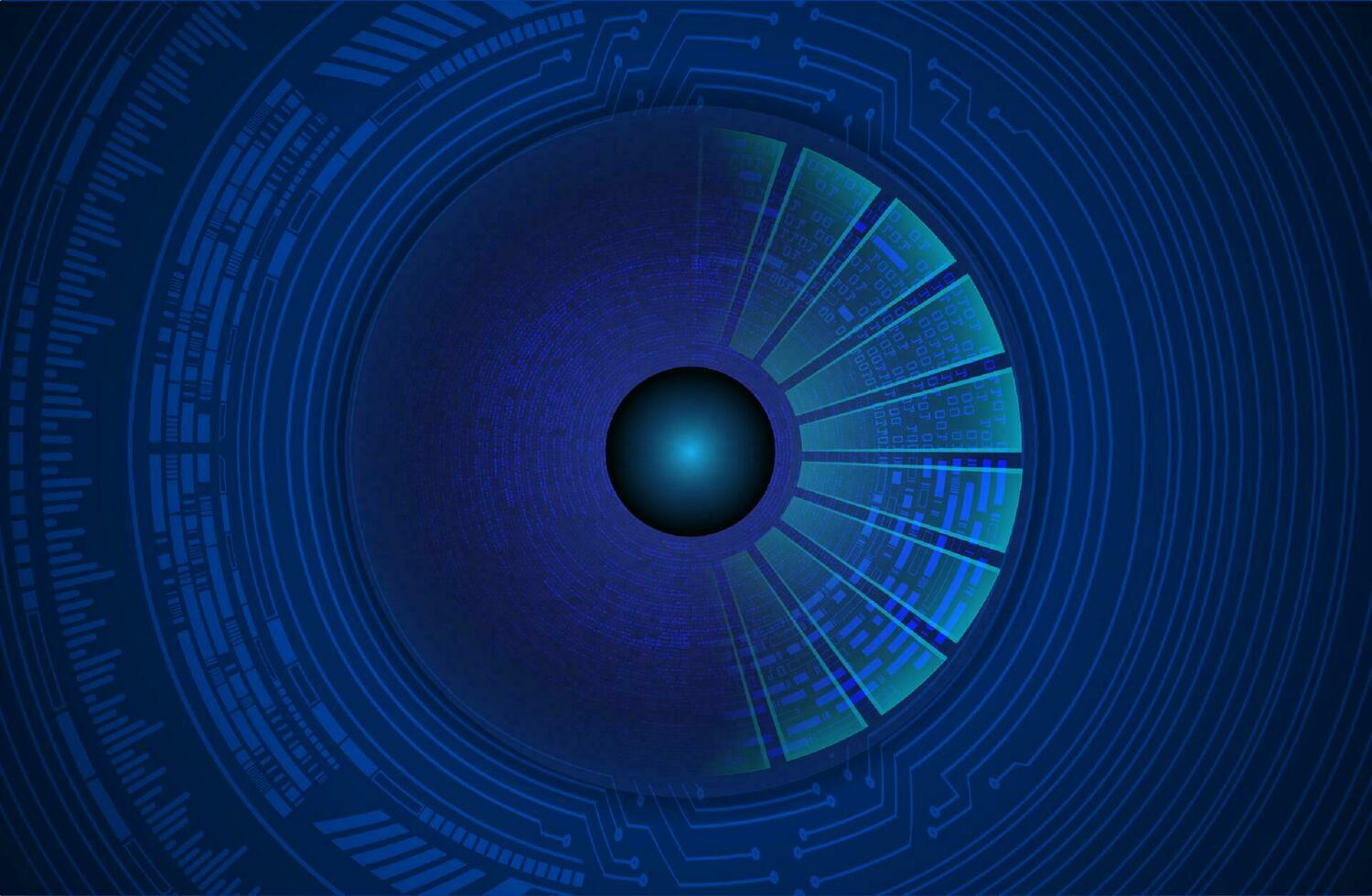Modern Cybersecurity Eye on Technology Background vector