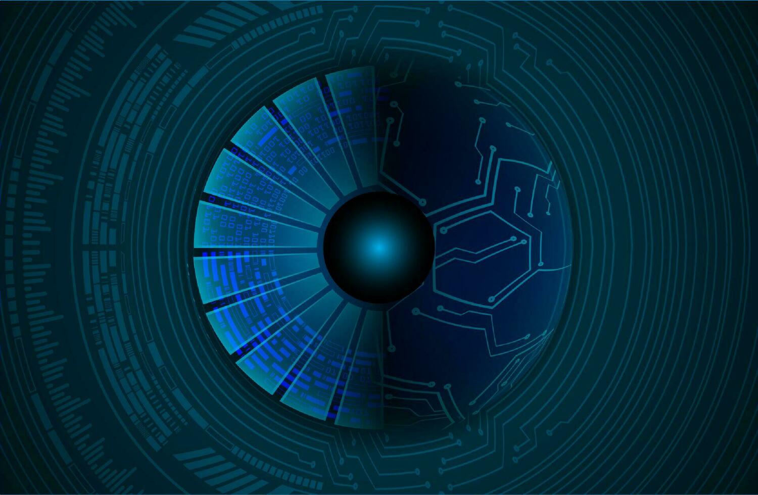 Modern Cybersecurity Eye on Technology Background vector