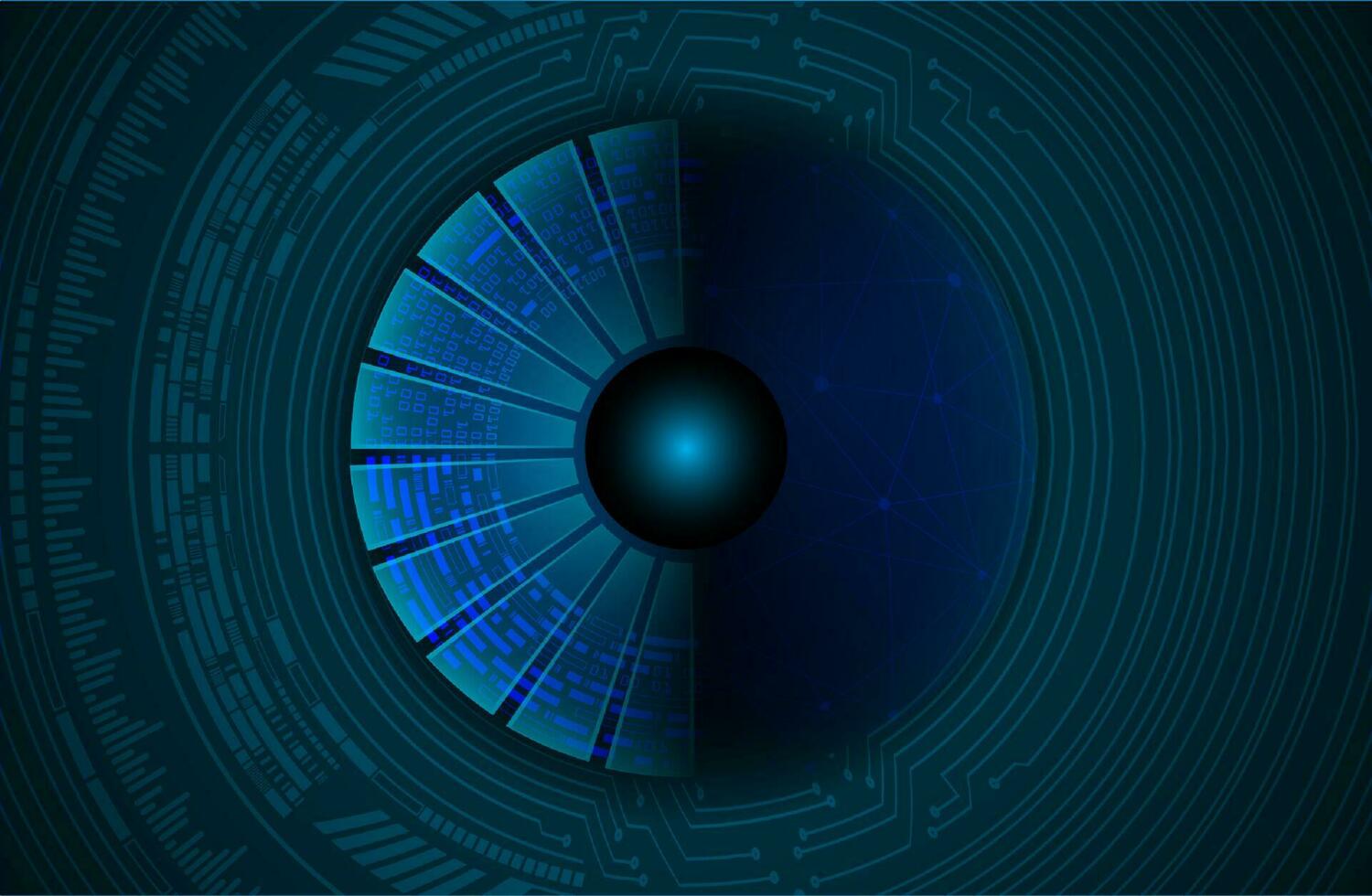 Modern Cybersecurity Eye on Technology Background vector