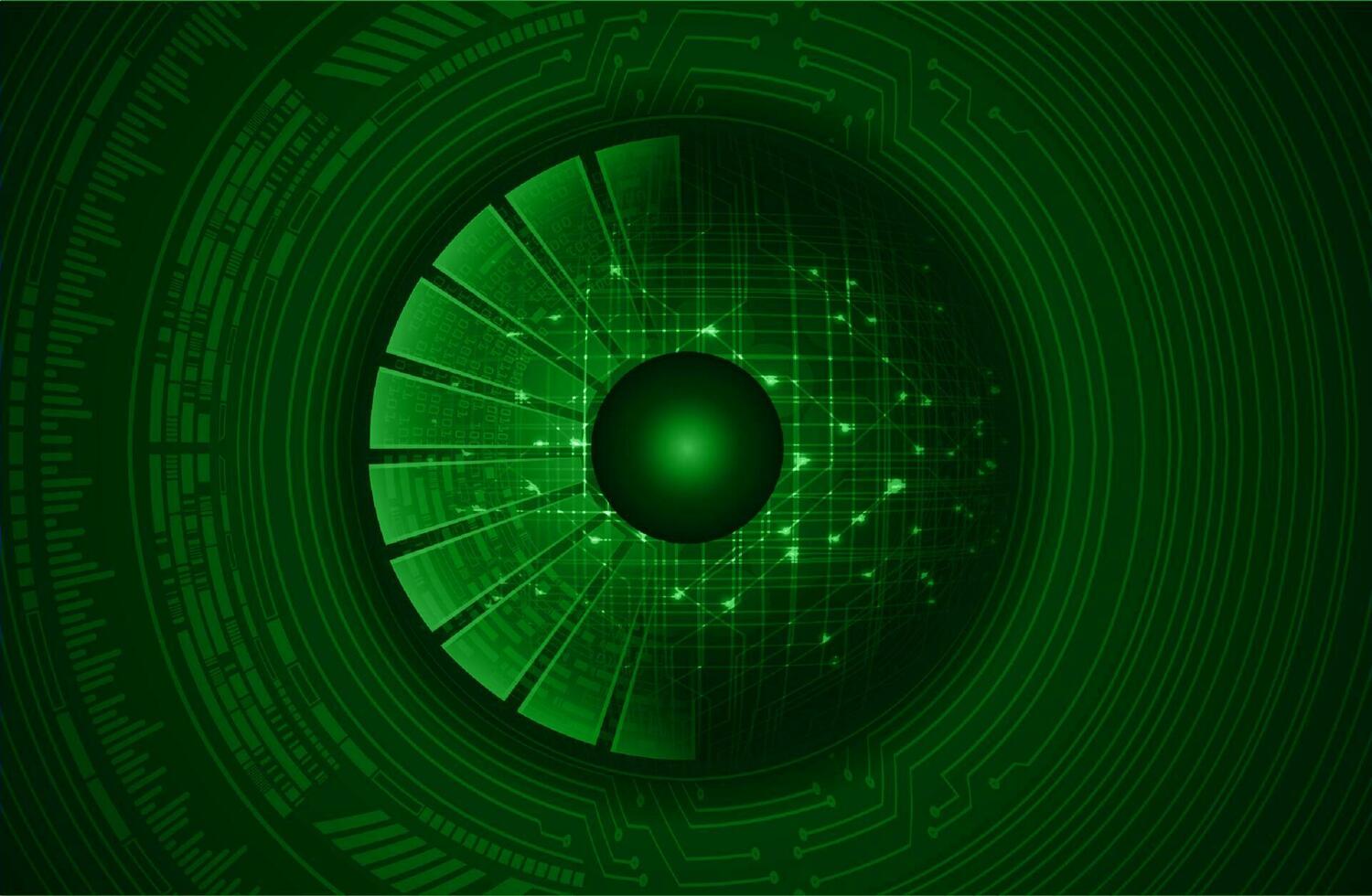 Modern Cybersecurity Eye on Technology Background vector