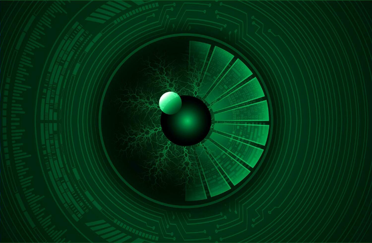 Modern Cybersecurity Eye on Technology Background vector