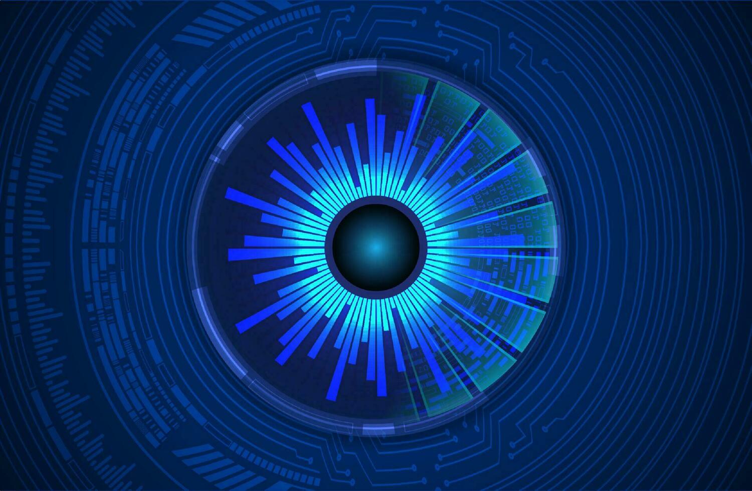 Modern Cybersecurity Eye on Technology Background vector