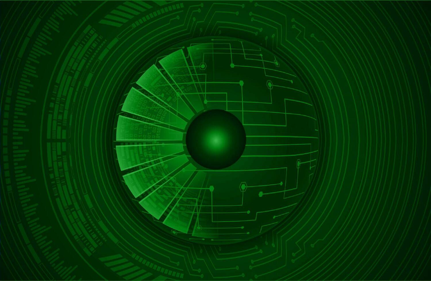 Modern Cybersecurity Eye on Technology Background vector