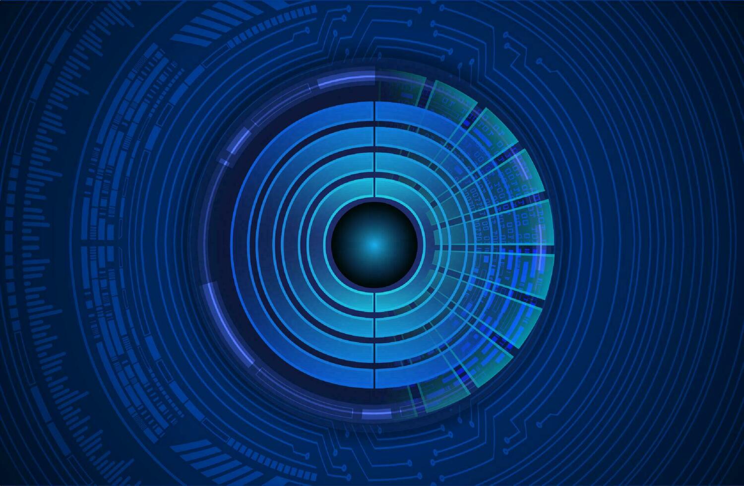 Modern Cybersecurity Eye on Technology Background vector