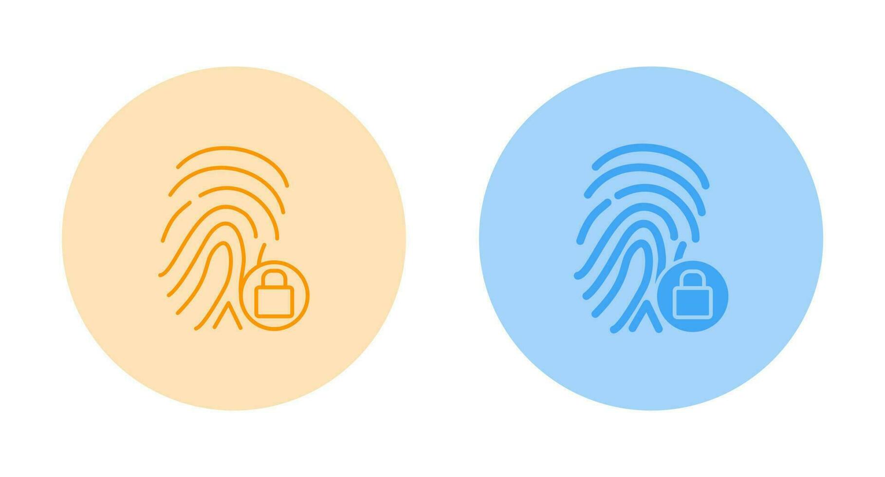 Fingerprint Lock Vector Icon