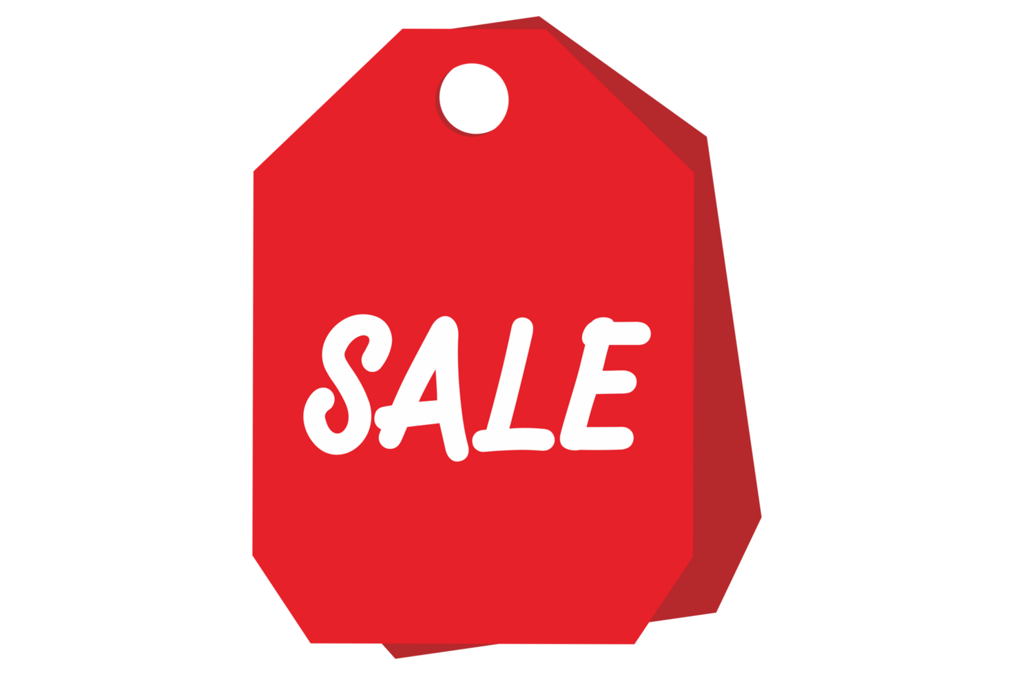 Red Sale Label Tag With Transparent Background png