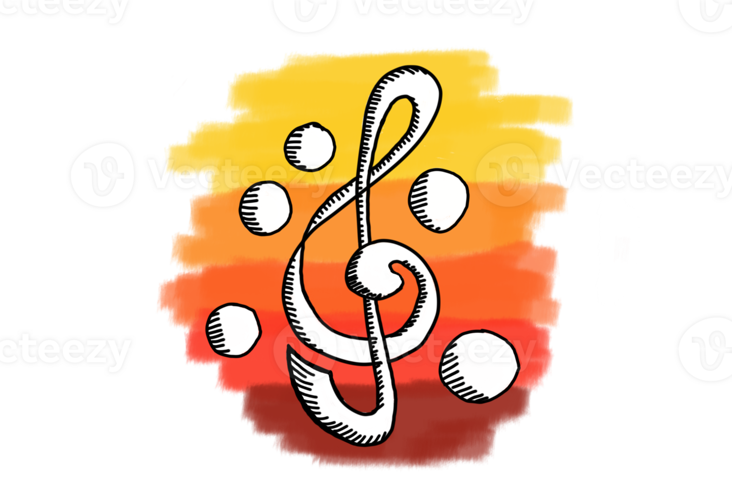 Music Tone Icon With Sunset Color On Transparent Background png