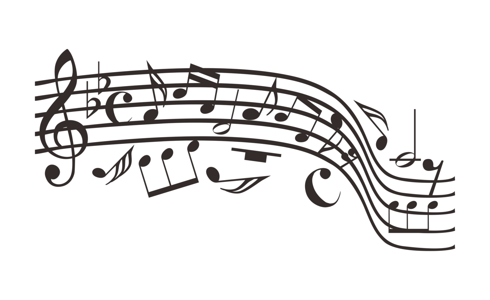 Music Tones  with transparent background png