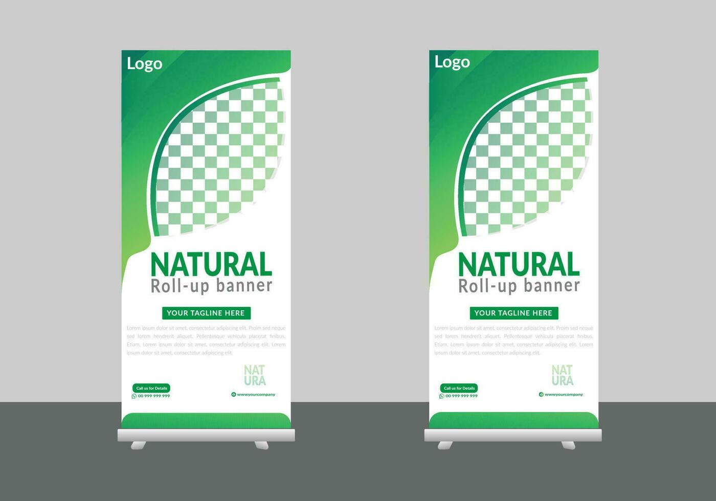 Modern roll up banner template, Standee template vector