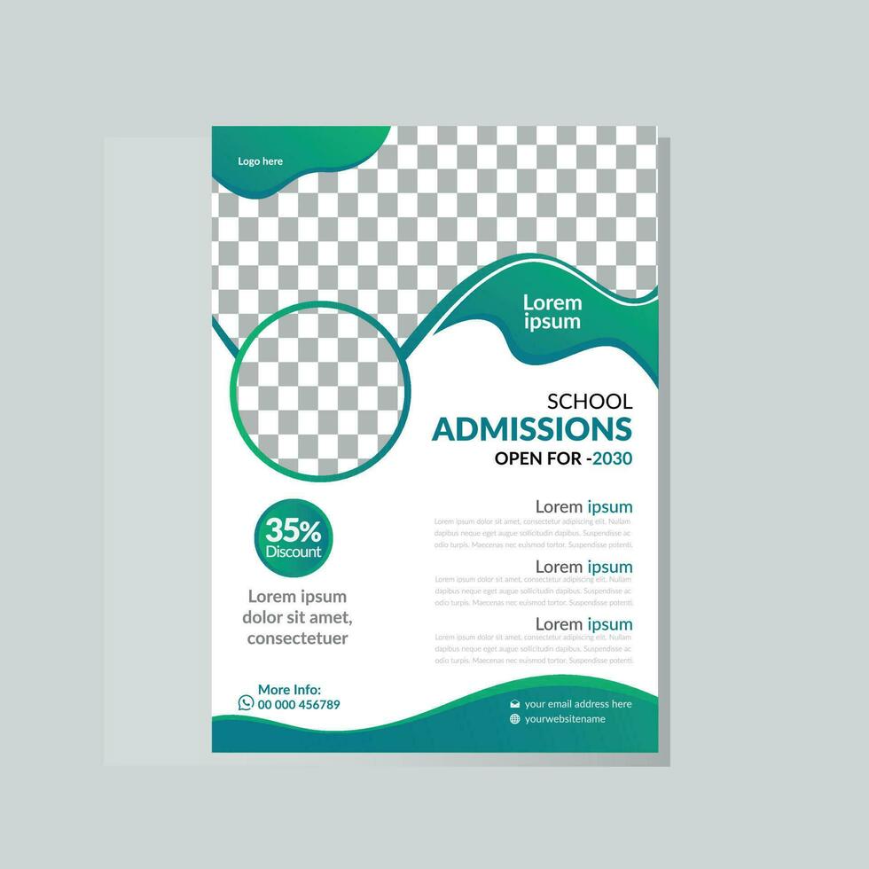 school flyer design template. vector