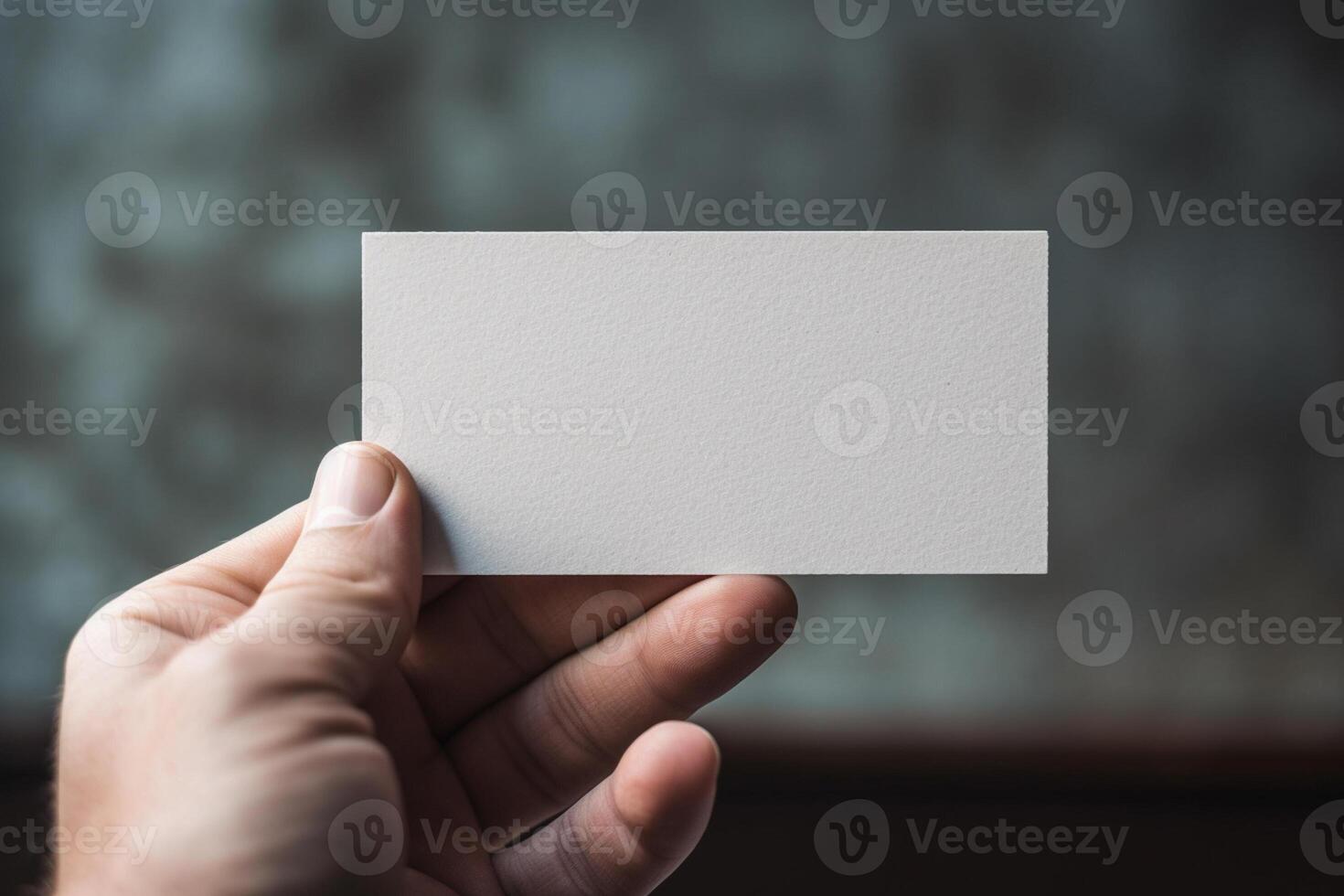 paper business card Mock Up with photo