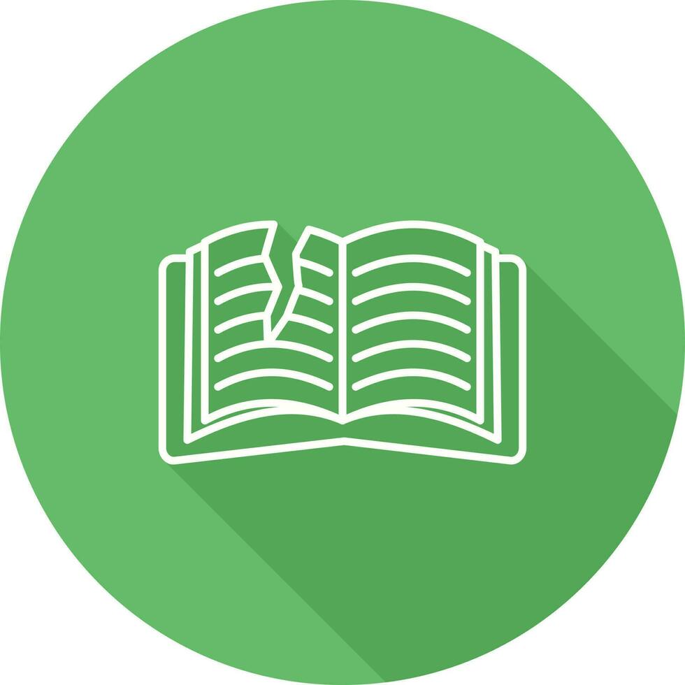 Teared Book Line Icon vector