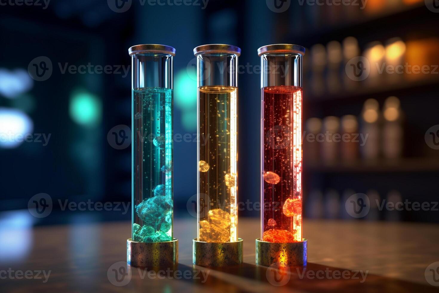 test tubes in a science lab with photo